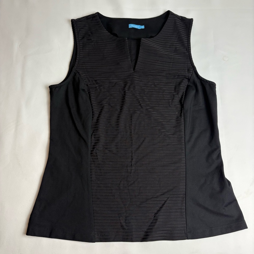 J. McLaughlin Fitted Black Sleeveless Tank Top